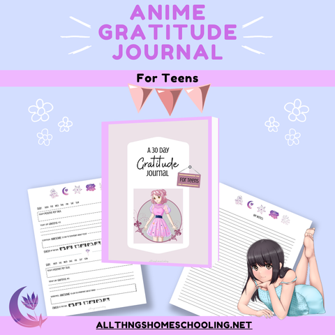 Anime Gratitude Journal for teens