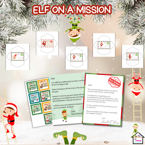 free elf on a mission christmas printable for kids