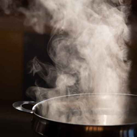 water boiling in pot to show evaporation