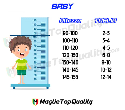 tabella baby maglie top quality