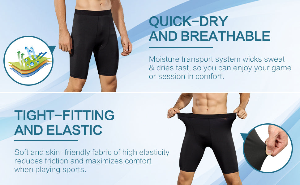 Men's Basketball Compression Shorts, Breathable, High Elasticity