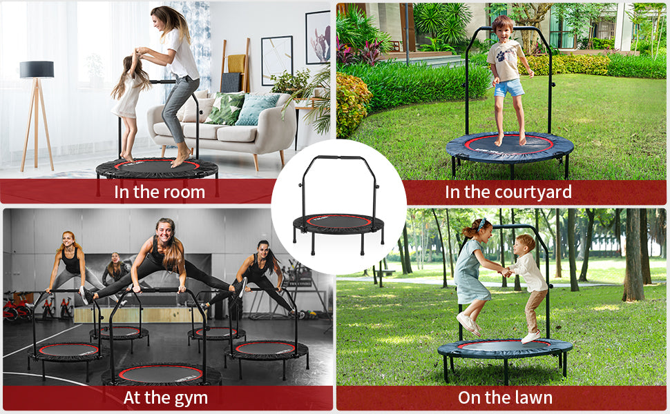 Foldable and Portable Exercise Workout Mini Trampoline