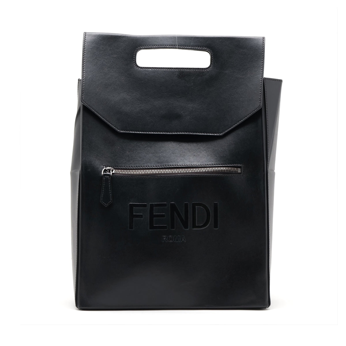 FENDI バグズ ブラックナイロン ＆ レザー バックパック ...