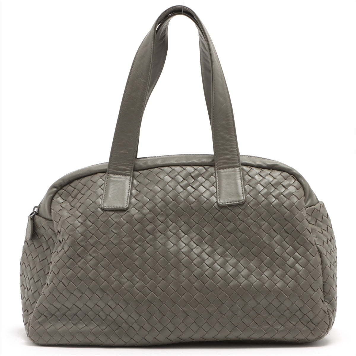 ✨️美品✨️ BOTTEGAVENETA チェルボー ハンドバッグ グレー レザー着 