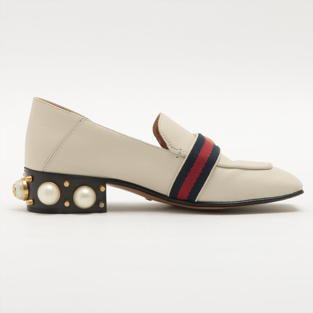 GUCCI◇パンプス 35 ブラック エナメル 246799 ステッチ パンプス