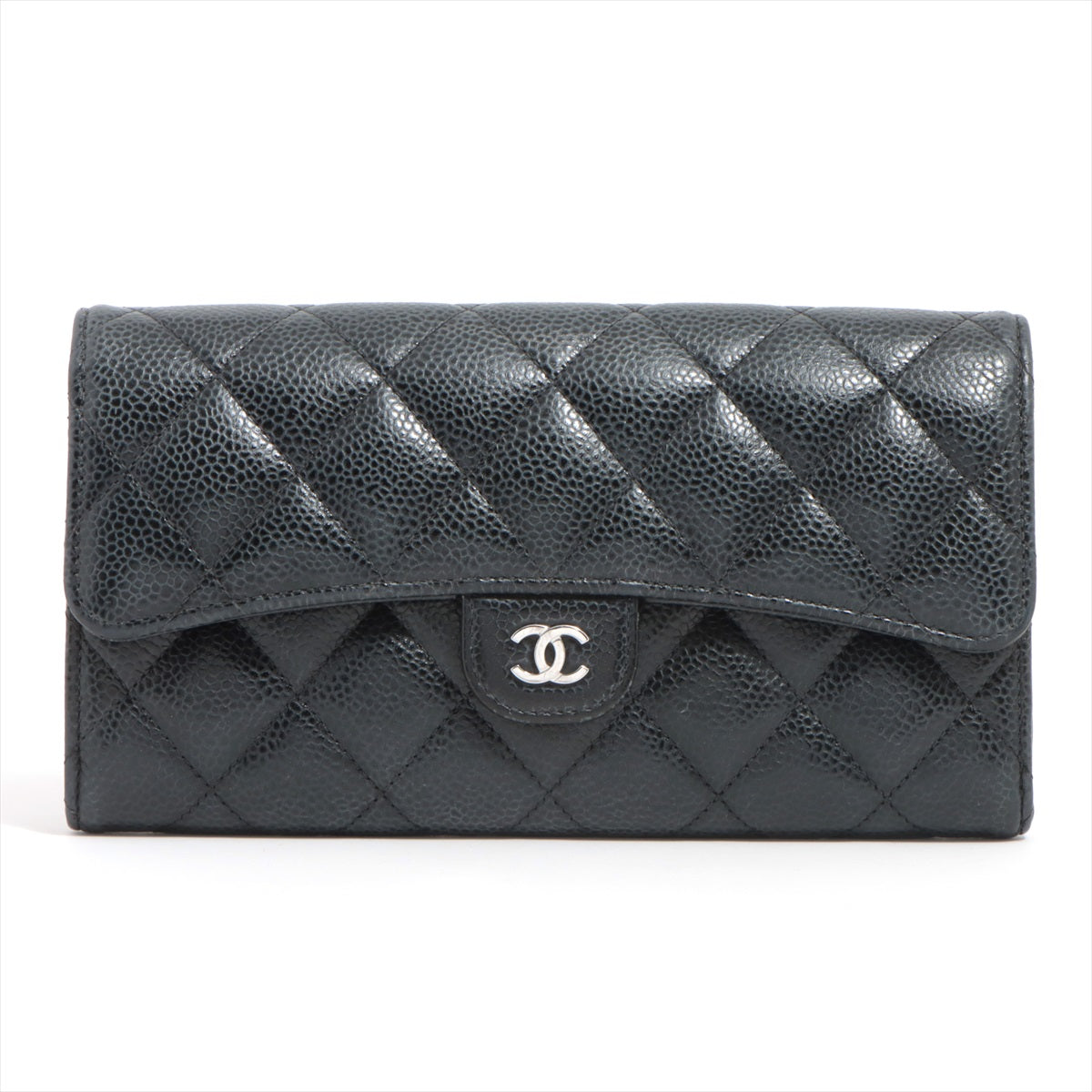 CHANEL シャネルアイコンカードケース　名刺入れ　ブラック　クロ縦約65cm