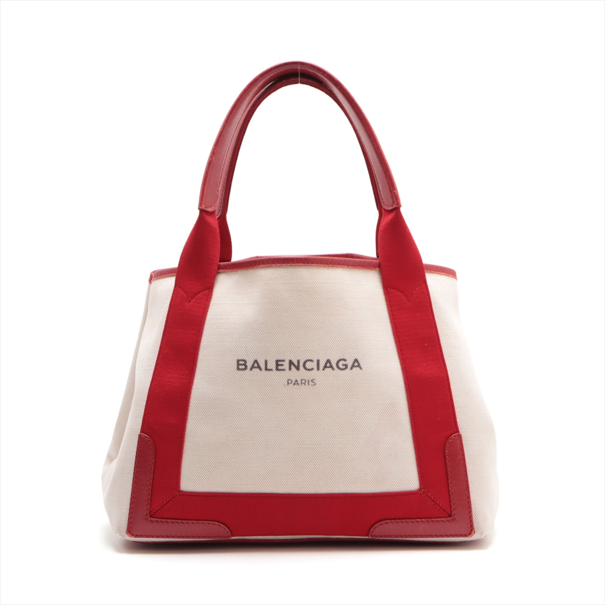 ご検討宜しくお願いしますBALENCIAGA バレンシアガ ネイビーカバス キャンバス×レザー バッグ