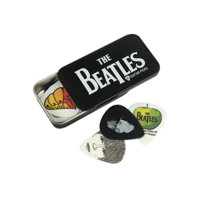 THE BEATLES GUITAR PICK TINS Classic Logo, Medium Gauge (.70mm), 15-Pack 1CAB4-15BT1 - Rewind Records