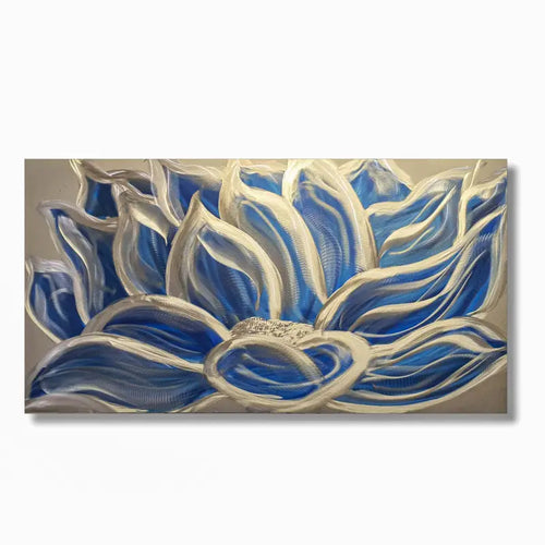 Blue Flower Wall Art Titled "Blue Lotus"