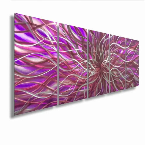 Large Abstract Metal Wall Art Titled Radiation