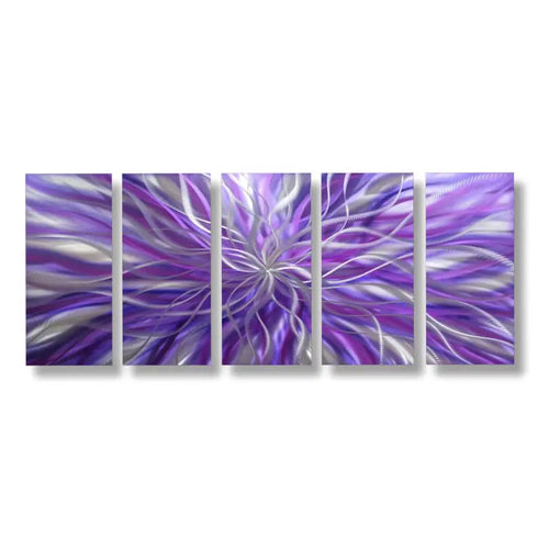Large Blue Abstract Wall Art Titled Radiation