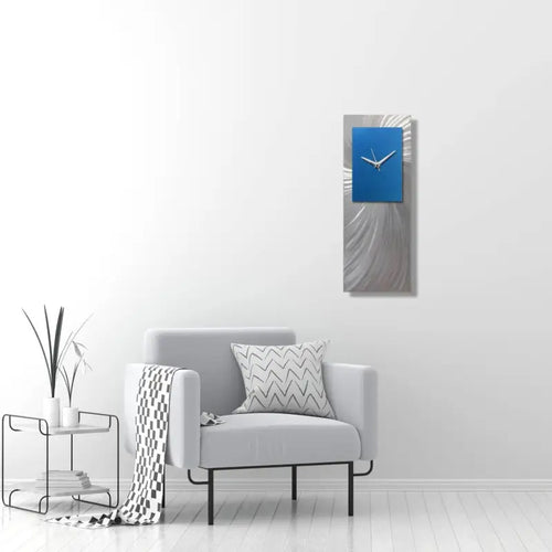 Long Wall Clock Titled "Hyperion" (Blue Edition)