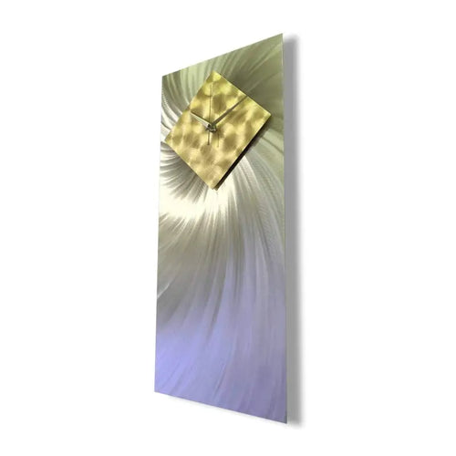 Modern Clock Titled "Alpha" (Gold & Silver Edition)