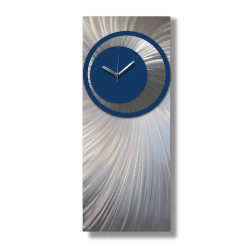 Modern Wall Clock Titled "Synergy" (Navy Blue Edition)