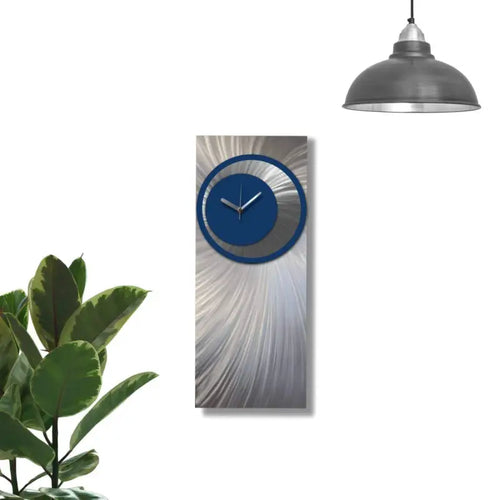 Modern Wall Clock Titled "Synergy" (Navy Blue Edition)