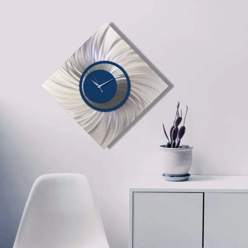 Navy Blue Wall Clock Titled "Orthodox"