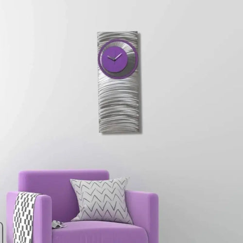 Puple Wall Clock Titled "Synergy"