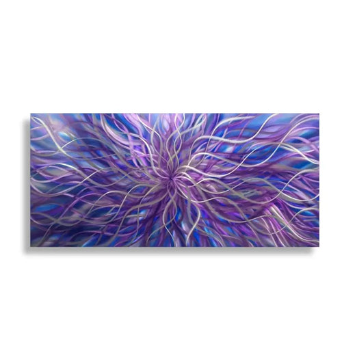 Purple Metal Wall Art Titled "Radiation"