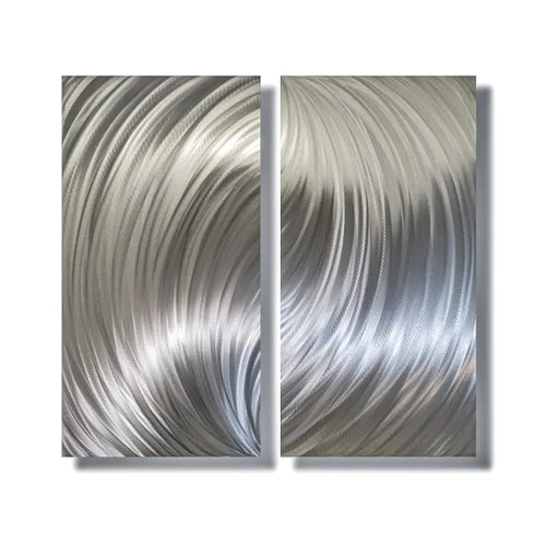 Silver Metal Wall Art Titled "Forces"