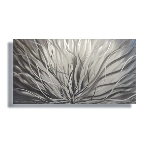 Silver Metal Wall Art Titled "Inbloom" (Silver Edition)