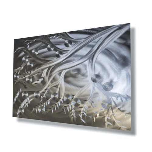 Silver Tree Wall Decor Titled "Night Orchid"