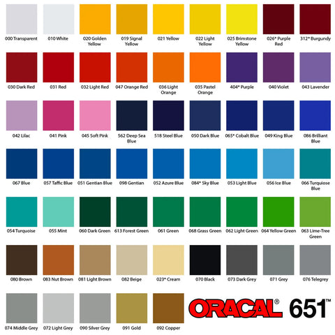 oracal 651 colors