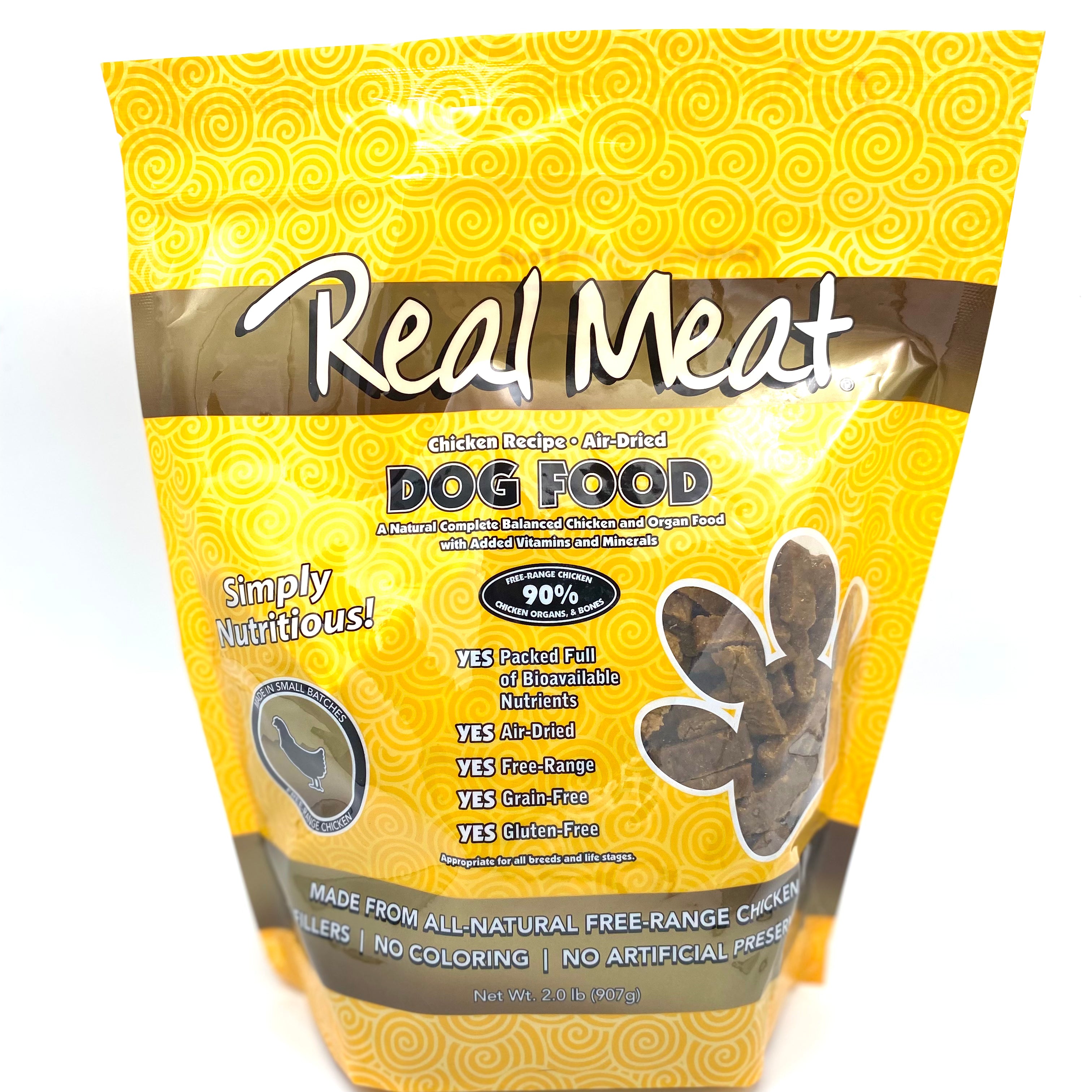  Real Meat Air Dried Dog Food w/Real Beef - 2lb Bag of