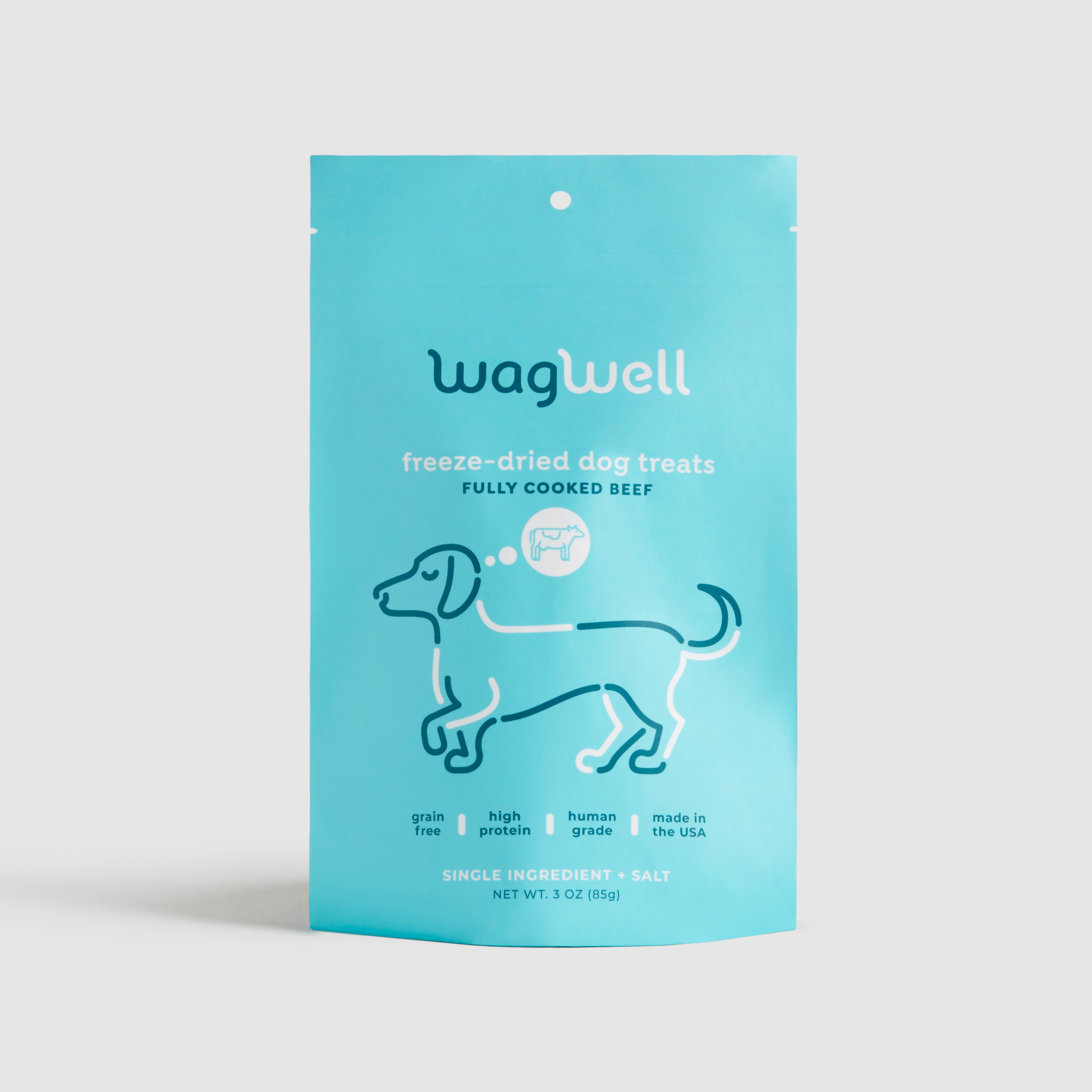 Freeze-Dried Fully Cooked Beef Dog Treats - WagWell product image