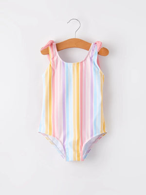 Cotton Candy Stripe One-Piece - Sugar Britches Boutique 