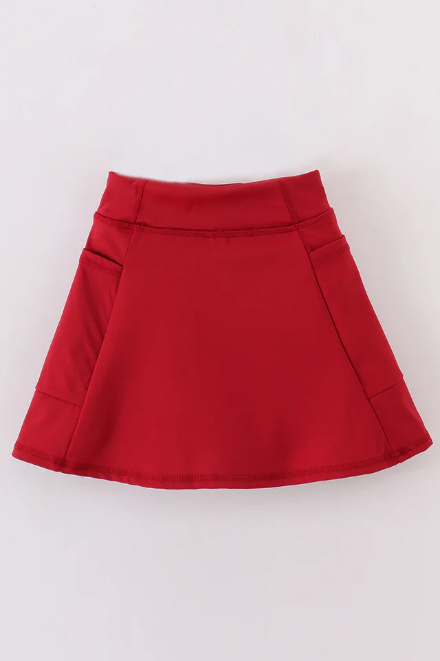 Maroon Sporty Active Skirt