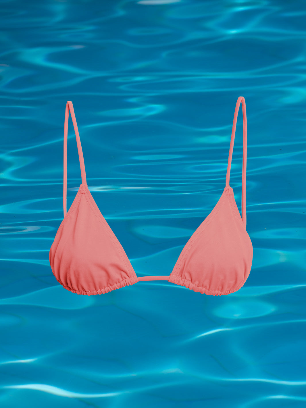 Manamea Satin Handkerchief Bikini Top in Pink