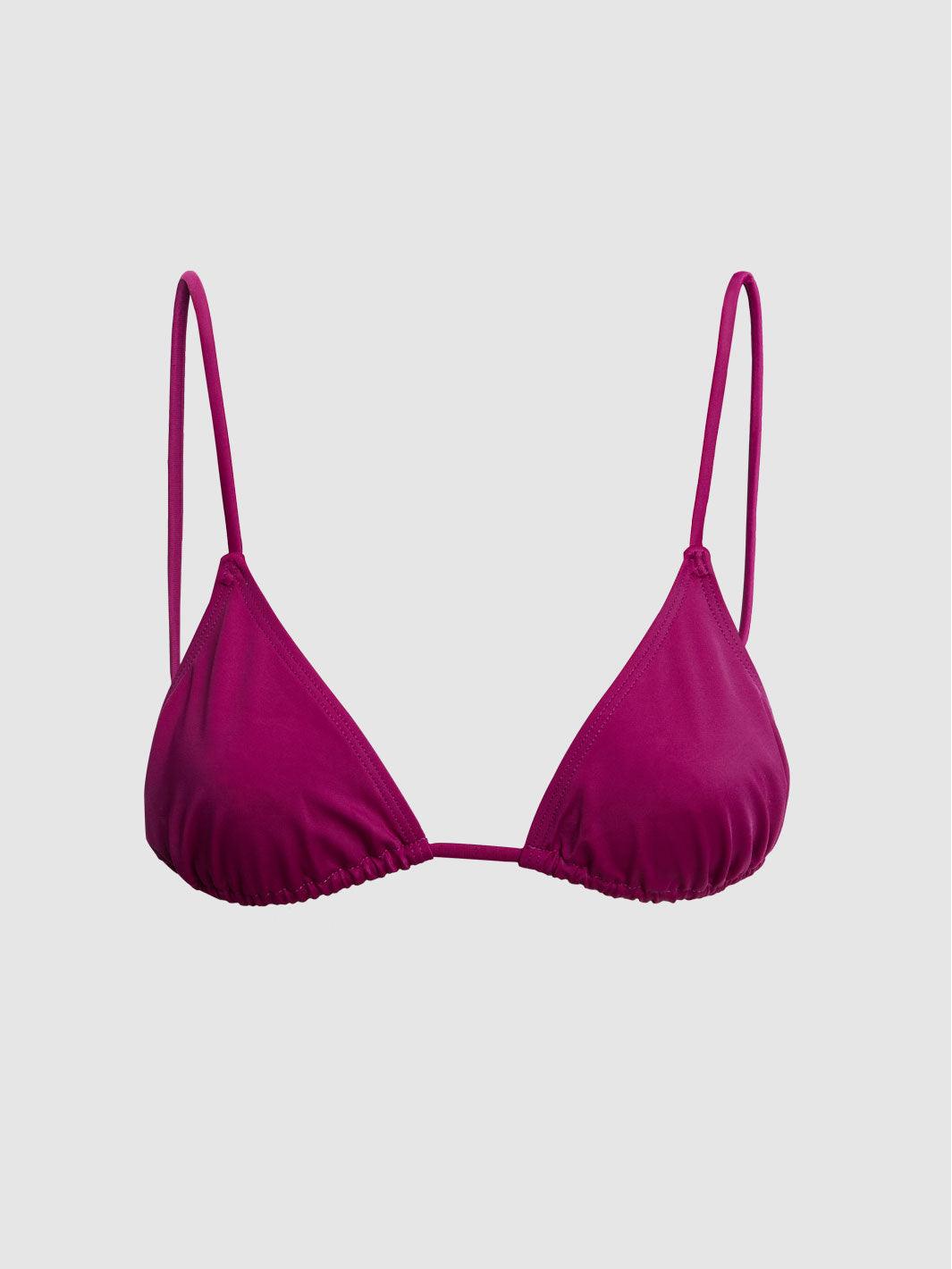 Manamea Satin Handkerchief Bikini Top in Pink