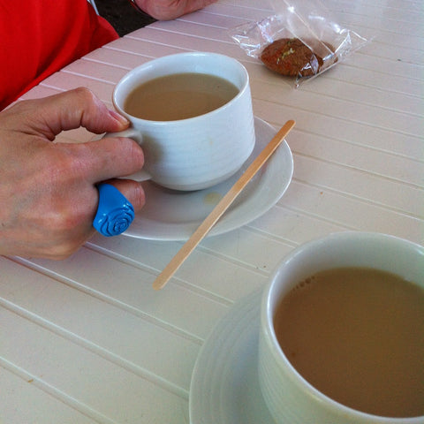 Enjoying a proper cup of Earl Grey tea at the Oak Bay Tea Party.