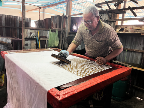 artisans creating batik from scratch