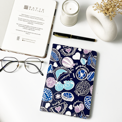 Indulge in creativity with our batik-inspired notebook adorned in Navy Durian pattern. Against a neutral background, the intricate design brings a touch of sophistication to your everyday note-taking experience