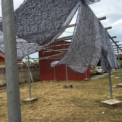 authentic batik hanging to dry from batik boutique