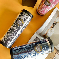 a lifestyle image of a batik tumbler made for oldtown white coffee