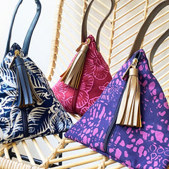 a ketupat bag made of batik in various pattern from batik boutique