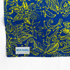 Custom-made fabric crafted for IKEA, utilizing the authentic Malaysian batik method, showcasing the seamless blend of traditional craftsmanship with contemporary design