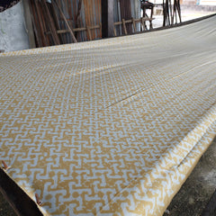 authentic batik fabric ready to be colored in using the traditional method