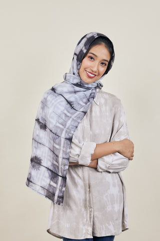 batik scarf brushed steel by batik boutique