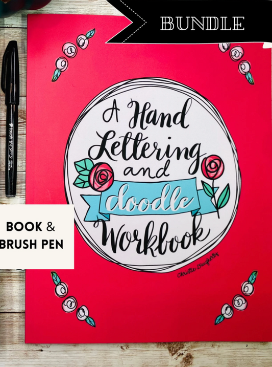 Cheat Sheet Hand Lettering Workbook with free Brush Pen –  craftwithchristielettering