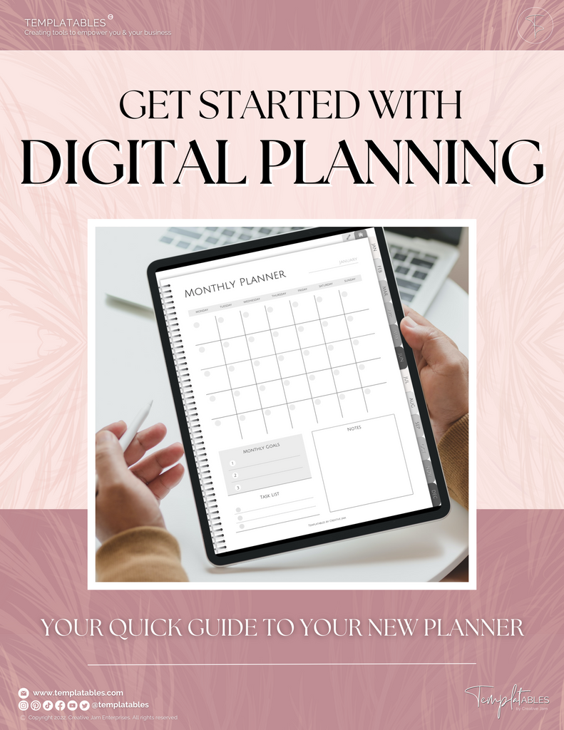 getting started with digital planning - free digital planner