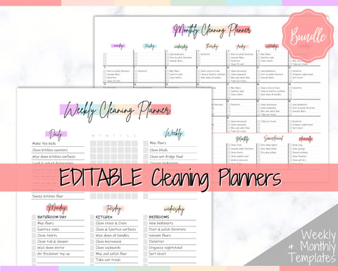 Cleaning Planner Printables