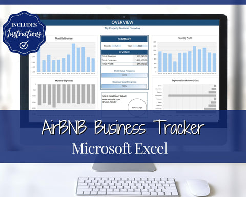 Microsoft Excel Airbnb Real Estate Business Tracker Spreadsheet