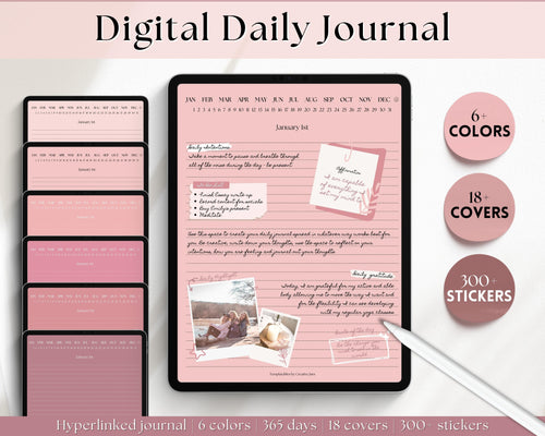 5 Year Journal, Digital 5 Year Journal, One Line a Day Journal, Hyperlinked  Gratitude Journal for Ipad, Goodnotes, Notability, Autumn Theme 