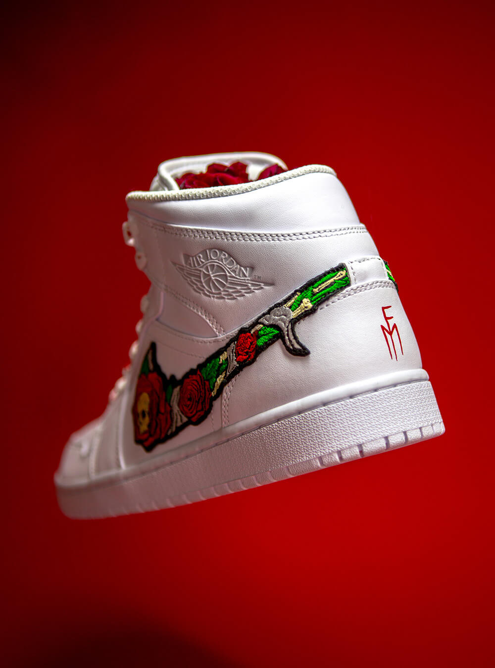 Skull n' Roses AIR Jordan 1 white 