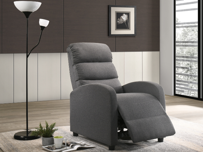 Luxury Fabric Recliner Chair - Grey