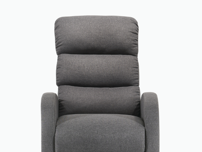 Luxury Fabric Recliner Chair - Grey