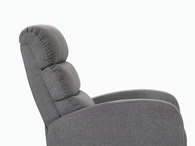 Luxury Fabric Recliner Chair - Grey